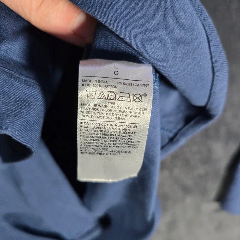 Banana Republic Slim Fit Shirt Long Sleeve Button Up Pockets Blue‎ L
